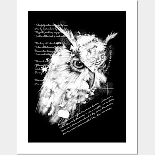 owl and poetry Posters and Art